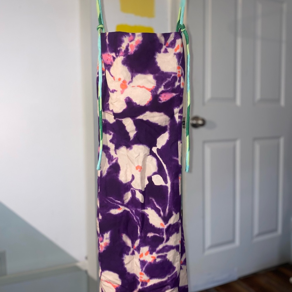 Zara Purple and Cream Patterned Dress